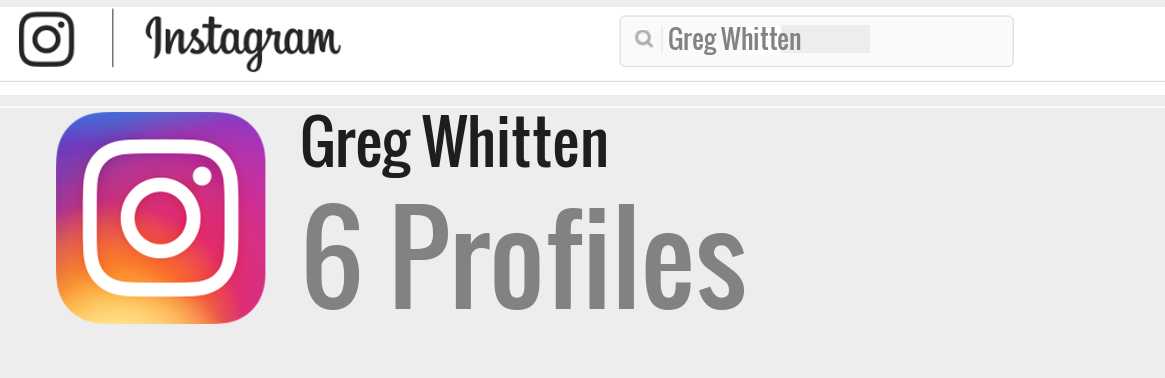 Greg Whitten instagram account