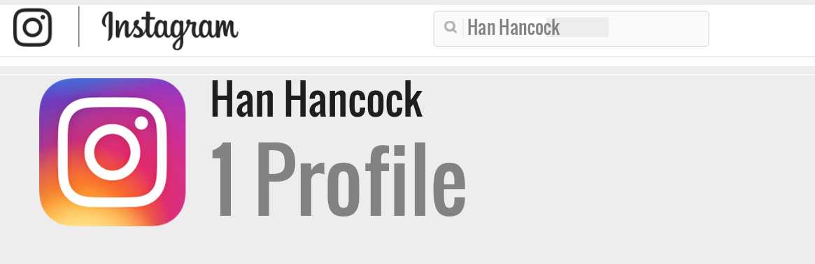 Han Hancock instagram account