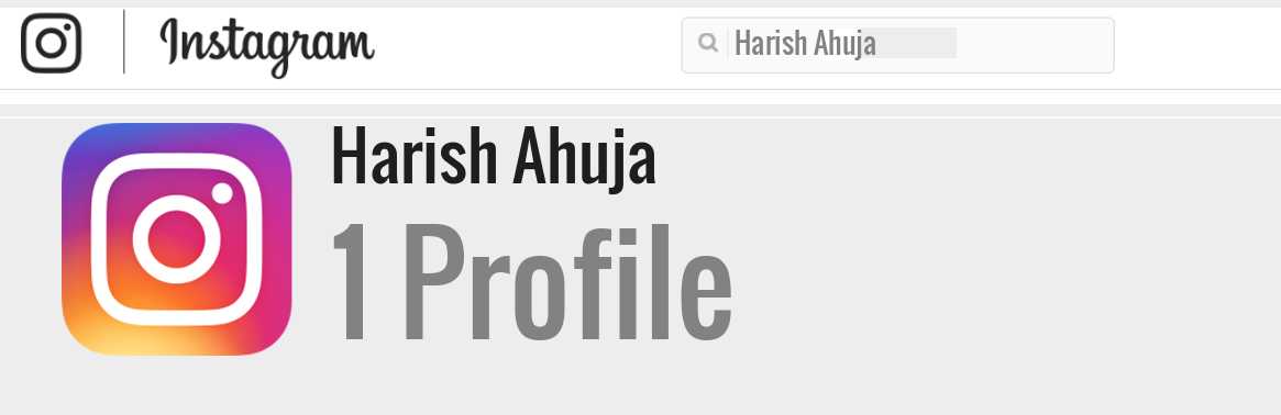 Harish Ahuja instagram account