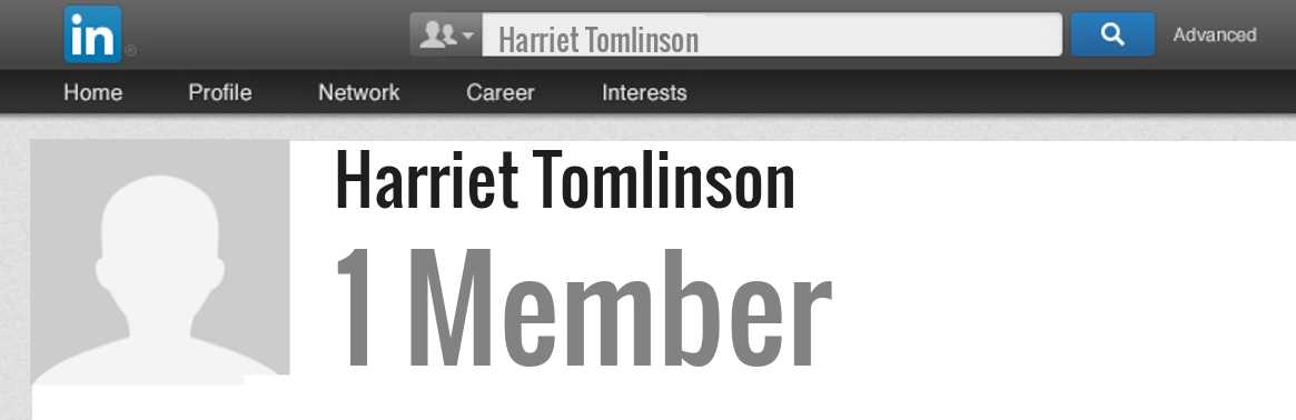 Harriet Tomlinson linkedin profile