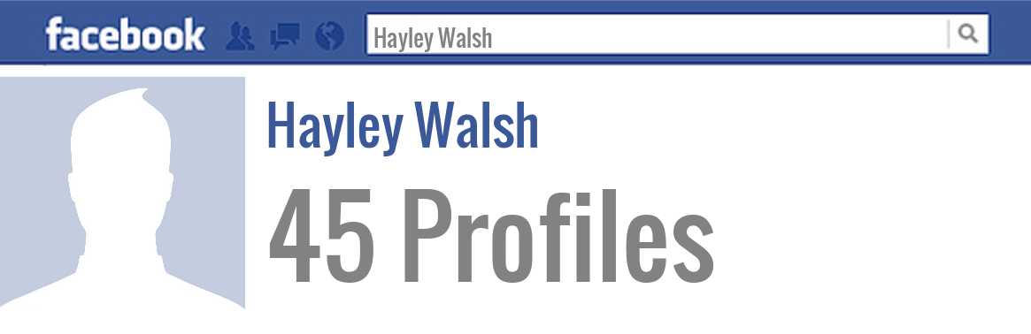 Hayley Walsh facebook profiles