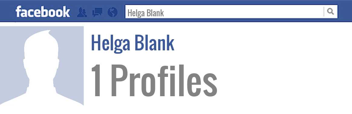 Helga Blank facebook profiles