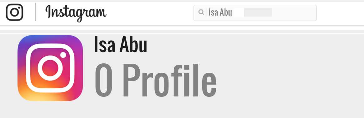 Isa Abu instagram account