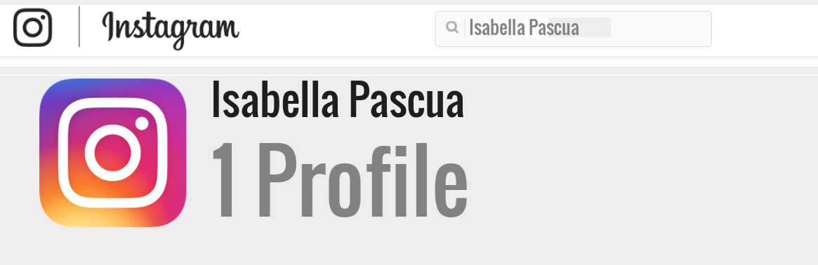 Isabella Pascua instagram account