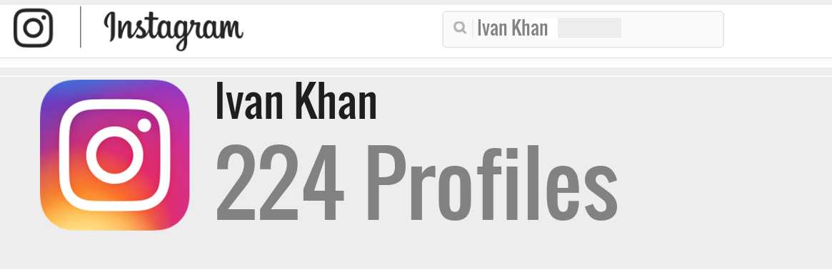 Ivan Khan instagram account