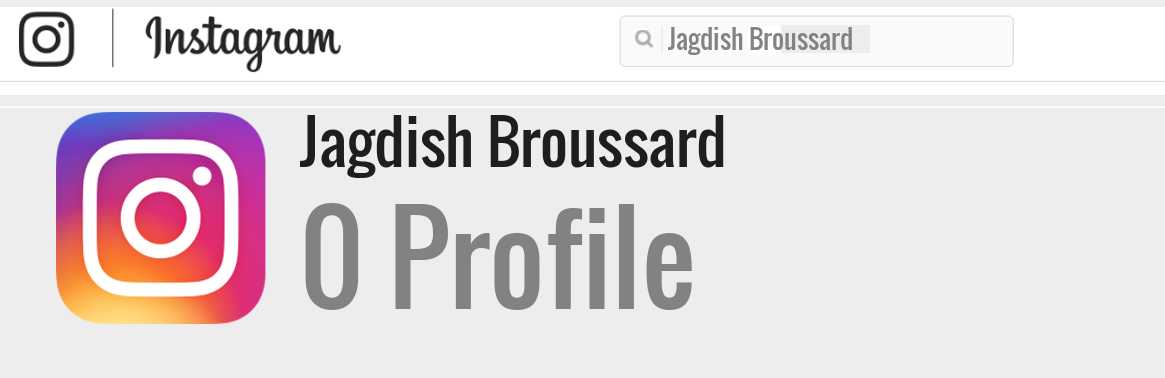 Jagdish Broussard instagram account