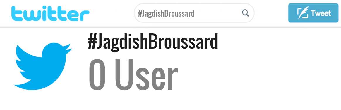 Jagdish Broussard twitter account