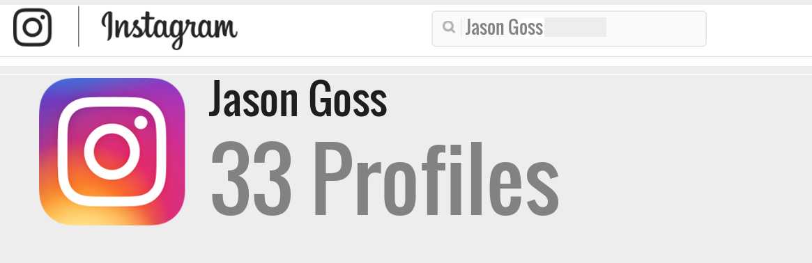 Jason Goss instagram account