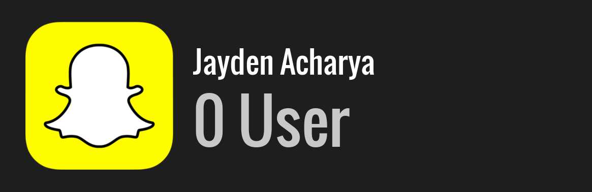 Jayden Acharya snapchat