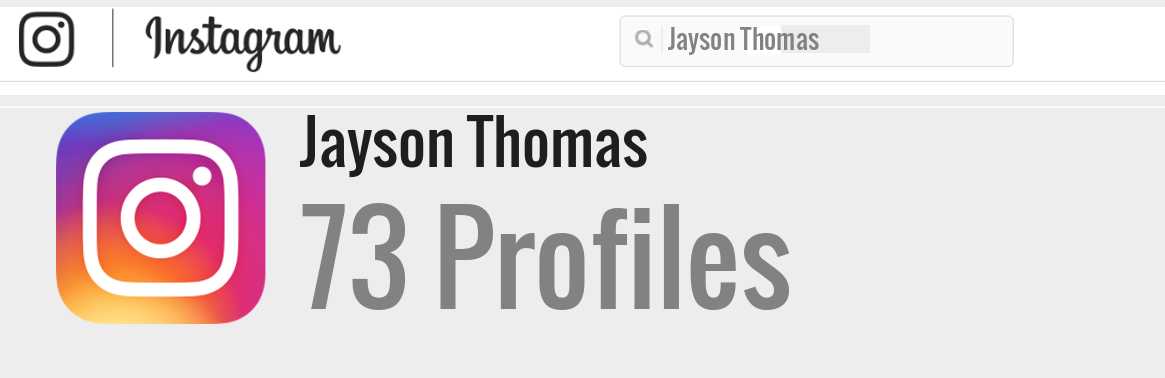 Jayson Thomas instagram account