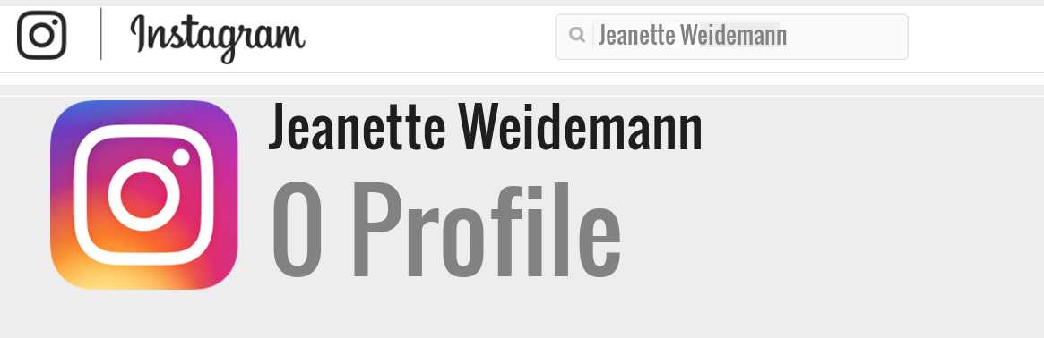 Jeanette Weidemann instagram account