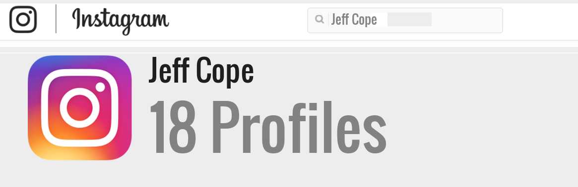 Jeff Cope instagram account