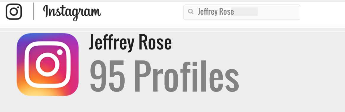 Jeffrey Rose instagram account