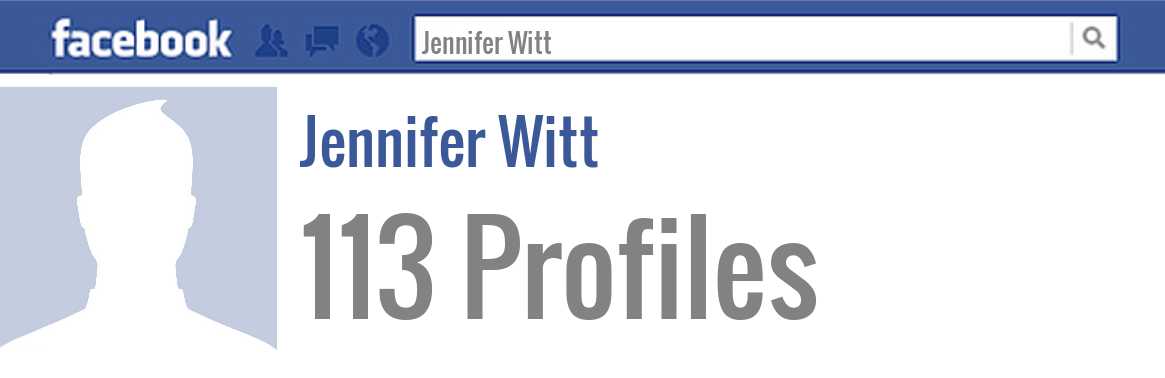 Jennifer Witt facebook profiles