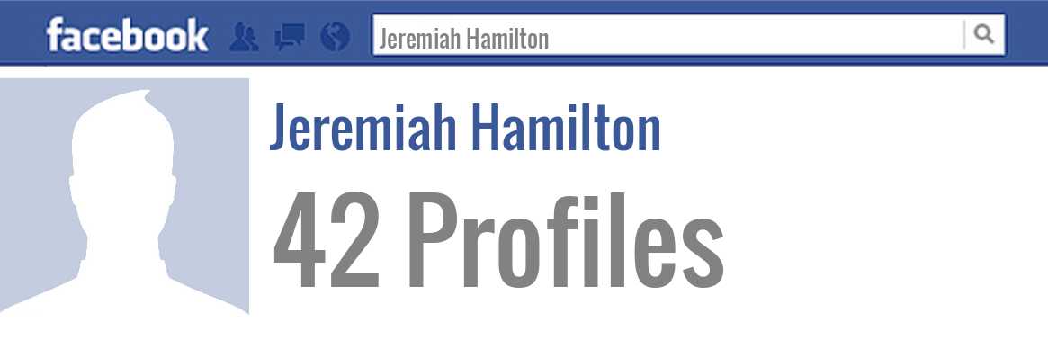 Jeremiah Hamilton facebook profiles