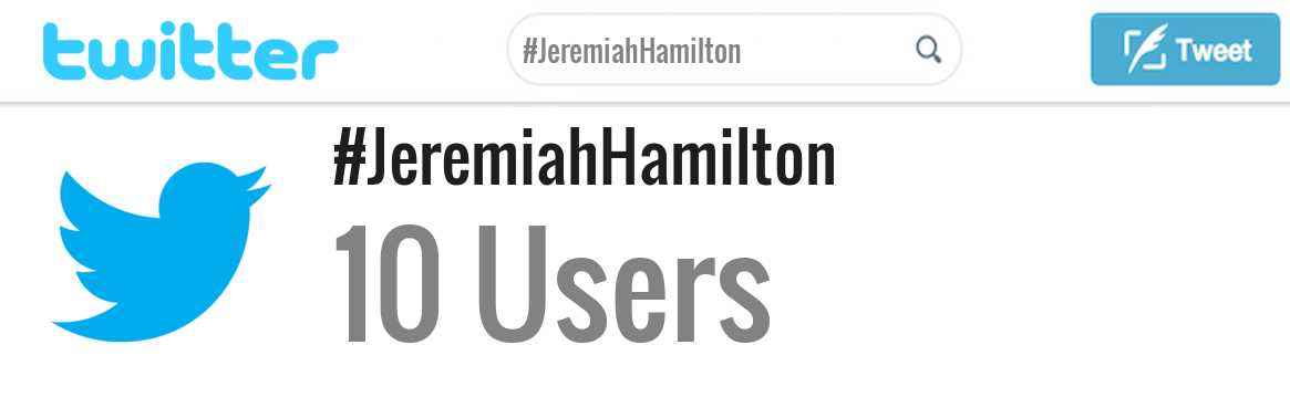 Jeremiah Hamilton twitter account