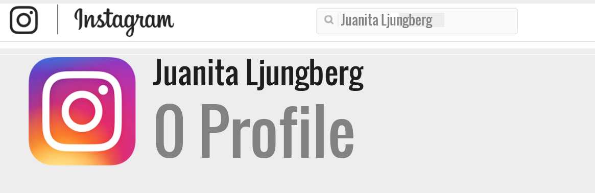 Juanita Ljungberg instagram account