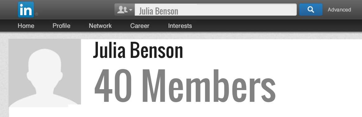 Julia Benson linkedin profile