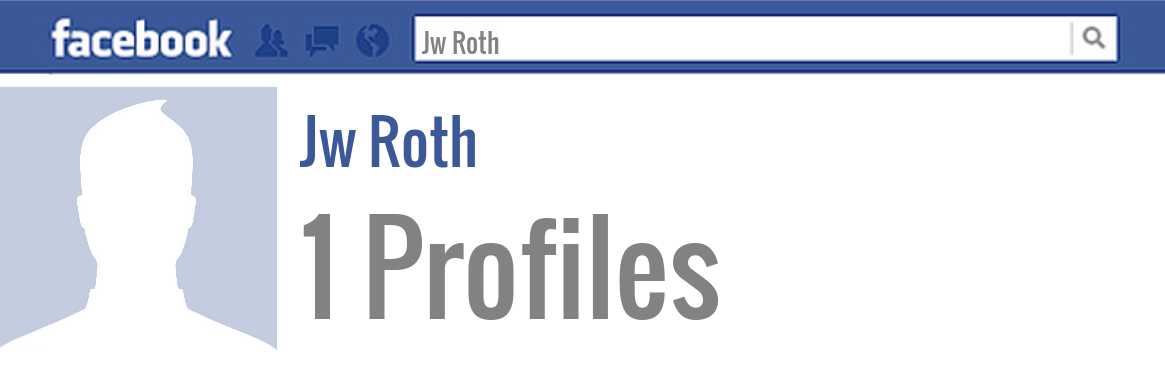 Jw Roth facebook profiles