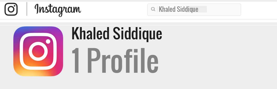 Khaled Siddique instagram account