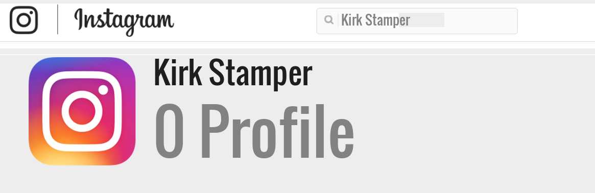 Kirk Stamper instagram account
