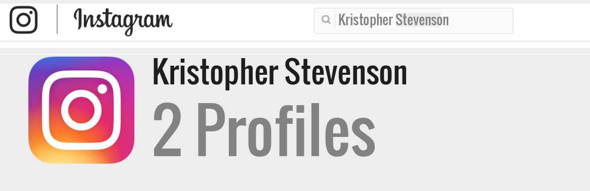 Kristopher Stevenson instagram account