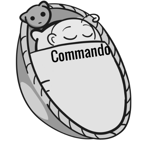 Commando sleeping baby