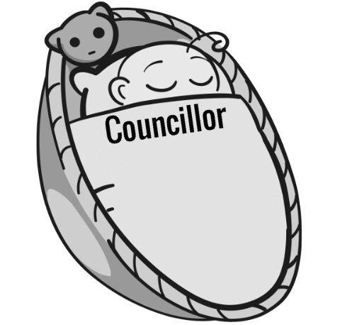 Councillor sleeping baby