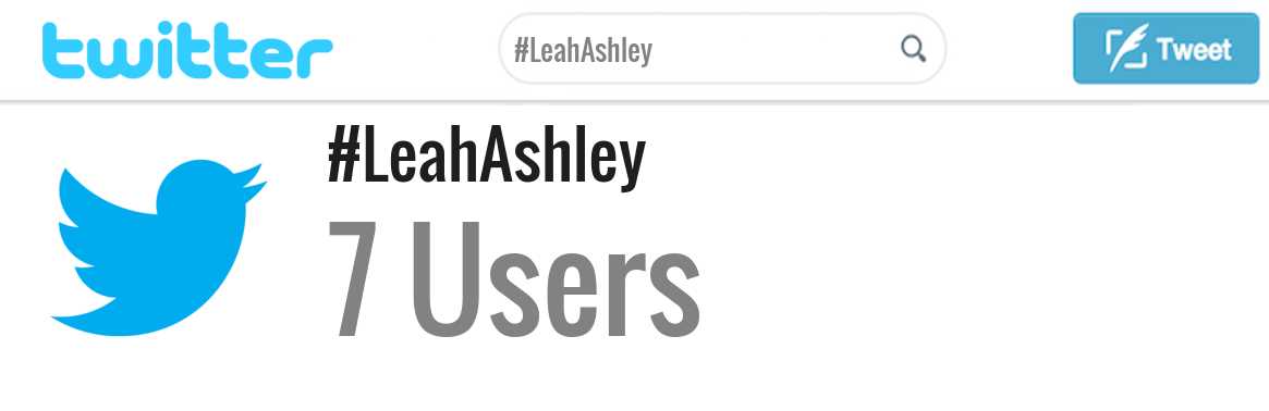 Leah Ashley twitter account