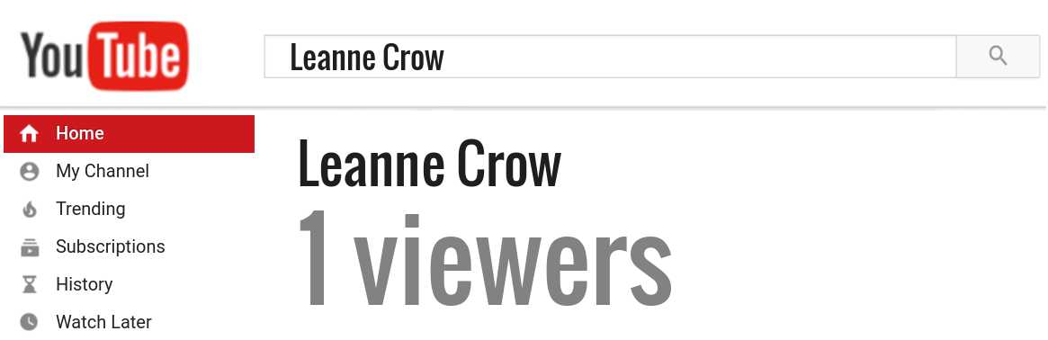 Leanne Crow youtube subscribers