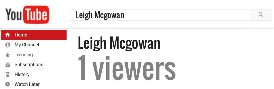 Leigh Mcgowan youtube subscribers