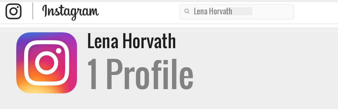 Lena Horvath instagram account