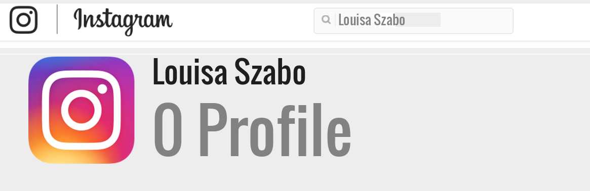 Louisa Szabo instagram account