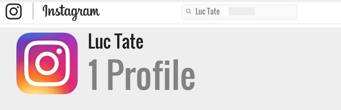 Luc Tate instagram account