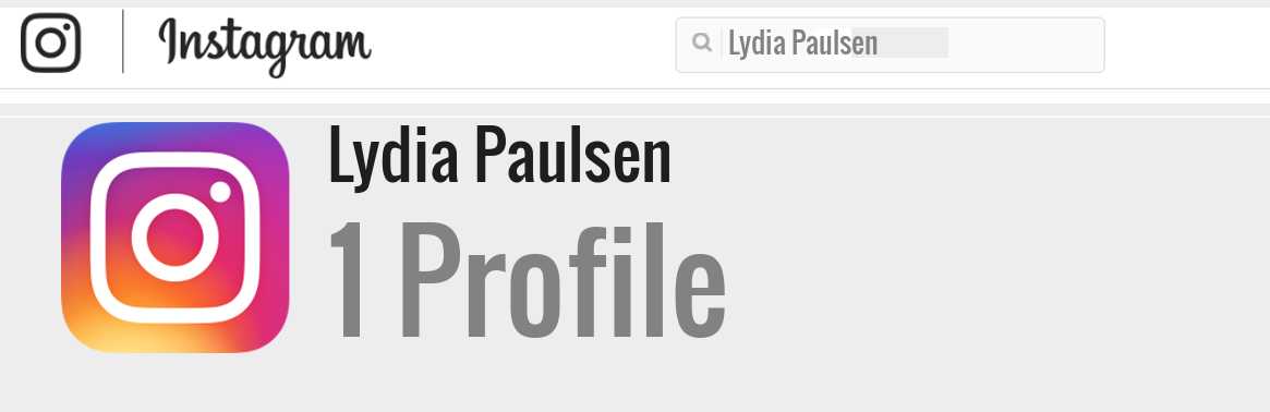 Lydia Paulsen instagram account