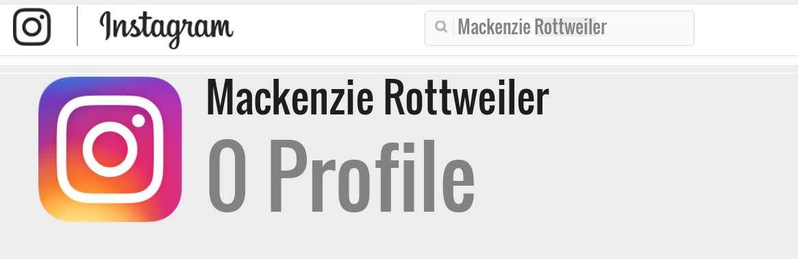 Mackenzie Rottweiler instagram account