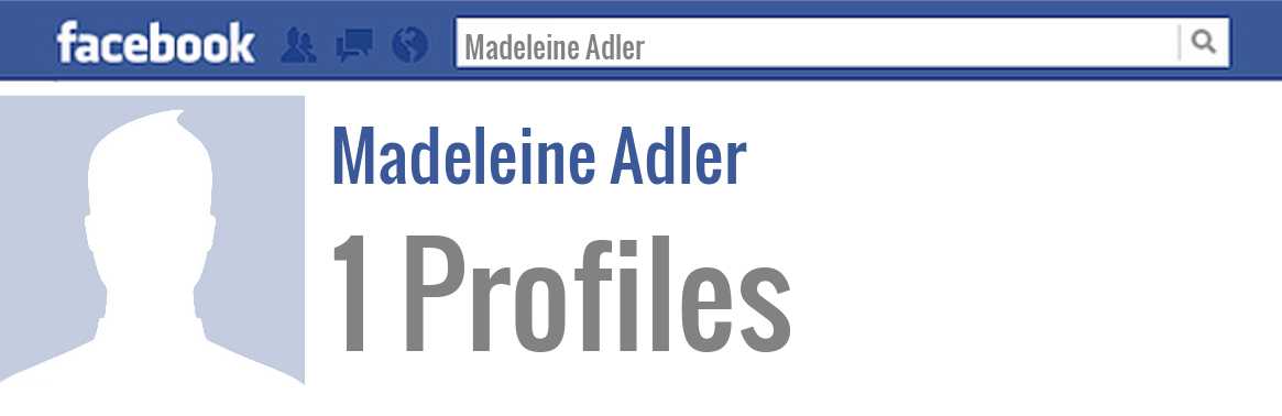 Madeleine Adler facebook profiles