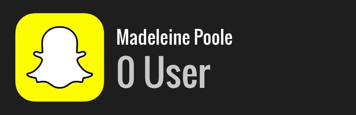 Madeleine Poole snapchat