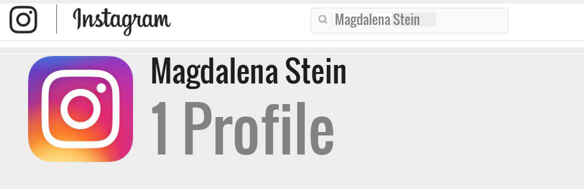 Magdalena Stein instagram account