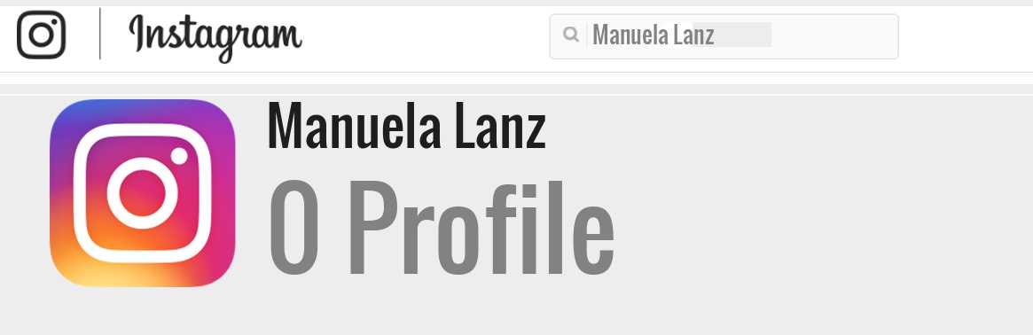 Manuela Lanz instagram account