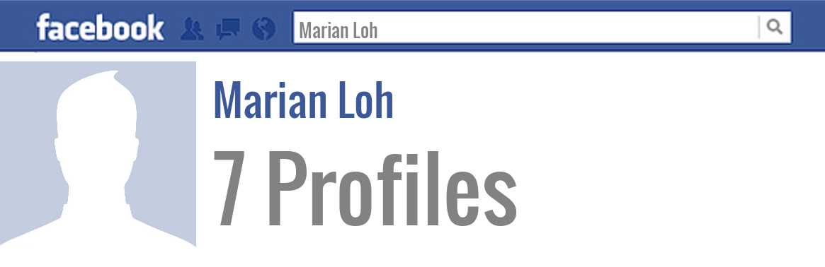 Marian Loh facebook profiles