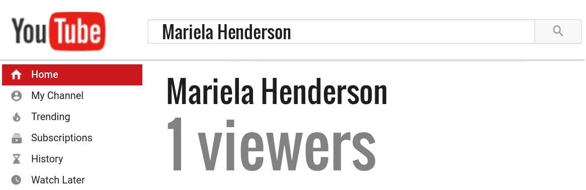 Mariela Henderson youtube subscribers