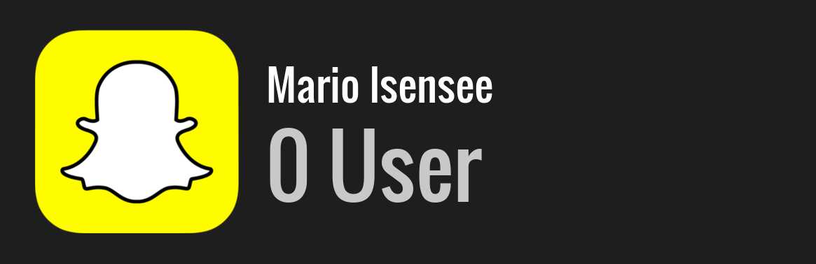 Mario Isensee snapchat