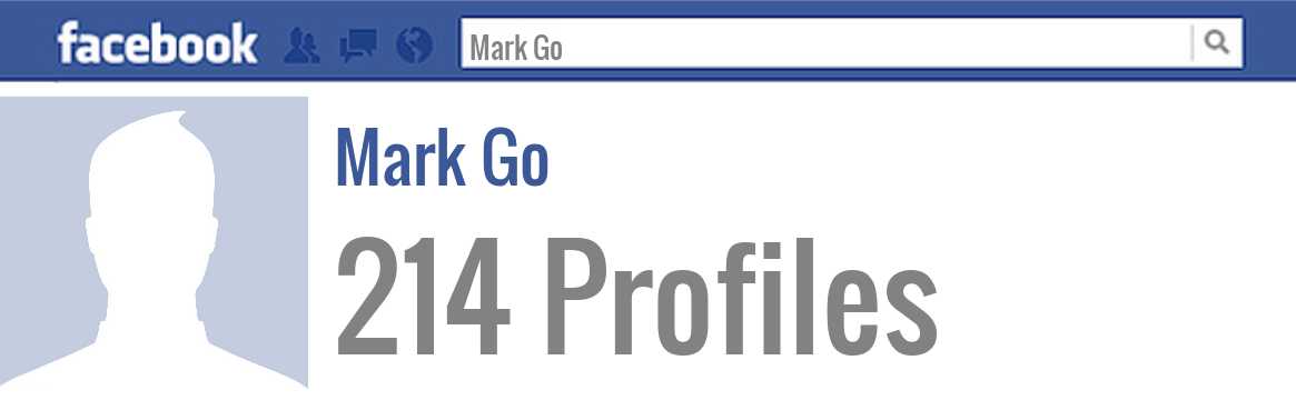 Mark Go facebook profiles