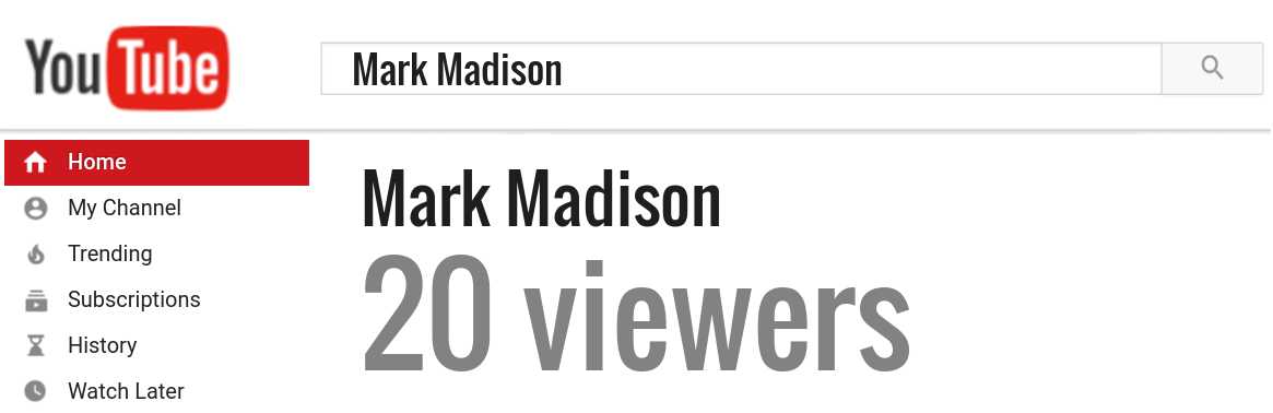 Mark Madison youtube subscribers