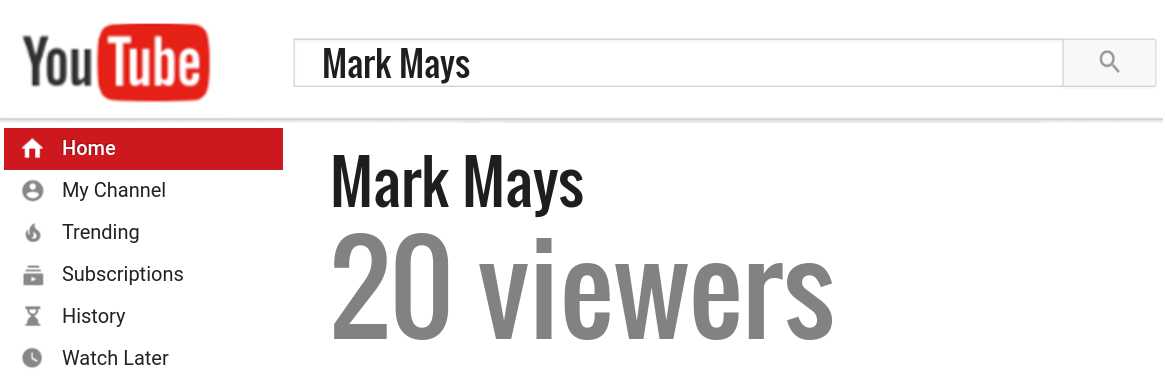 Mark Mays youtube subscribers