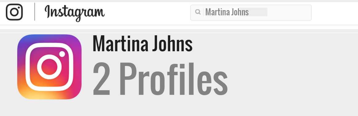 Martina Johns instagram account