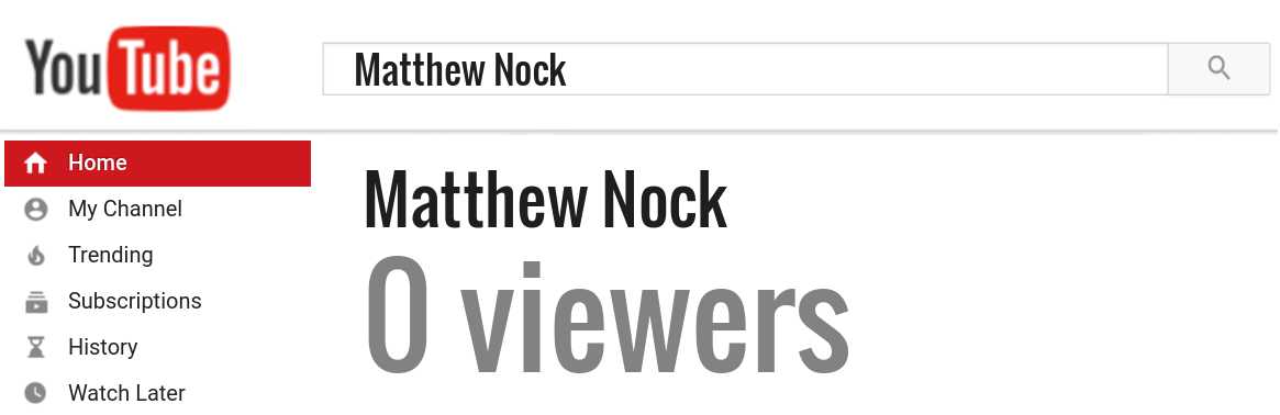 Matthew Nock youtube subscribers