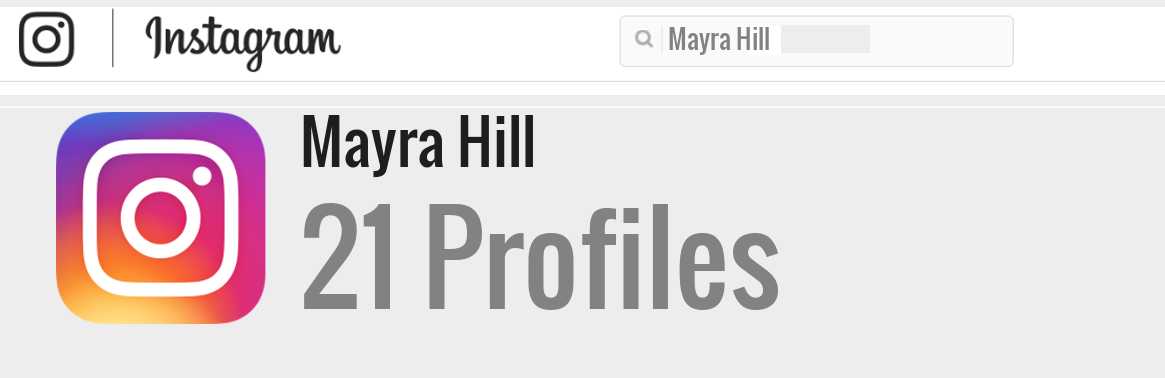 Mayra Hill instagram account