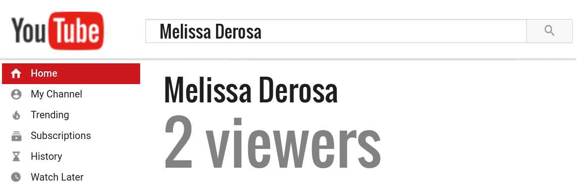 Melissa Derosa youtube subscribers